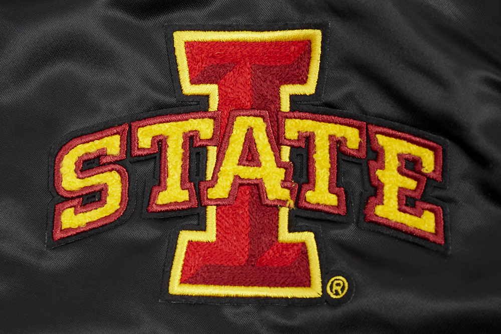 IOWA STATE UNIVERSITY CLASSIC SATIN JACKET (BLACK) - Image 5