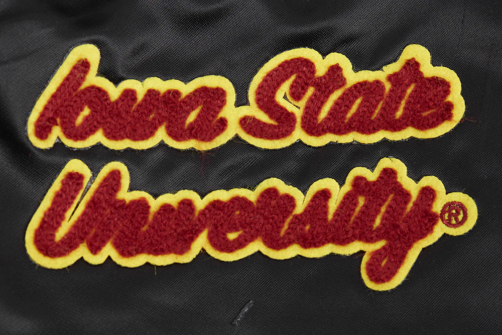 IOWA STATE UNIVERSITY CLASSIC SATIN JACKET (BLACK) - Image 6