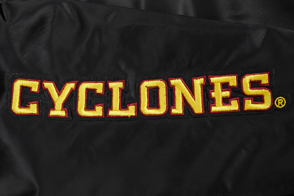 IOWA STATE UNIVERSITY CLASSIC SATIN JACKET (BLACK) - Image 8