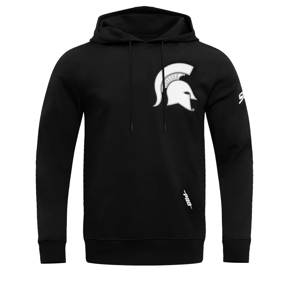 MICHIGAN STATE UNIVERSITY CLASSIC MEN'S PULLOVER HOODIE (BLACK) - Image 3