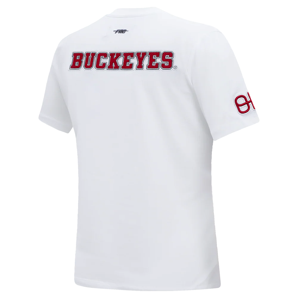 OHIO STATE UNIVERSITY CLASSIC SHORT SLEEVE WOMEN'S SLIM FIT TEE (WHITE) - Image 4
