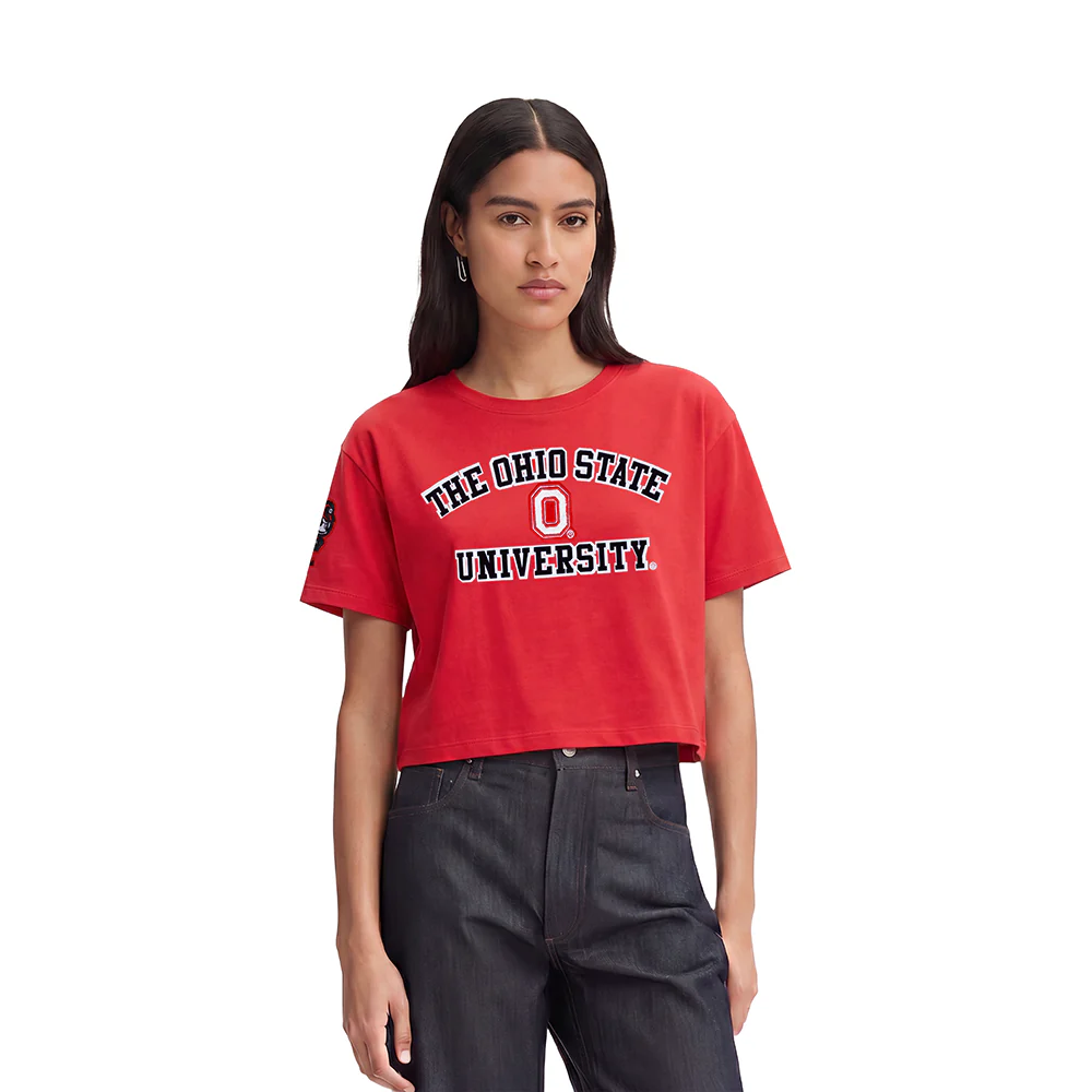 OHIO STATE UNIVERSITY CLASSIC WOMEN'S BOXY TEE (RED)