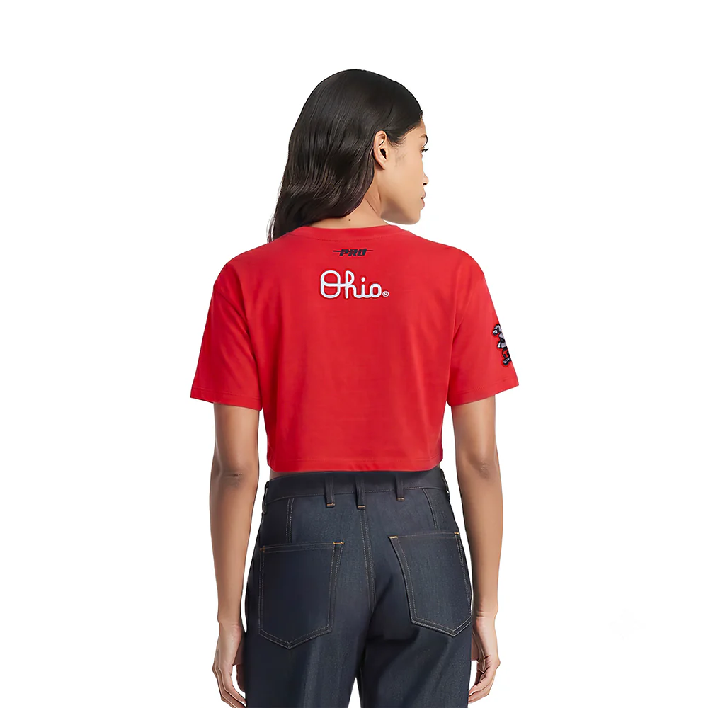 OHIO STATE UNIVERSITY CLASSIC WOMEN'S BOXY TEE (RED) - Image 2