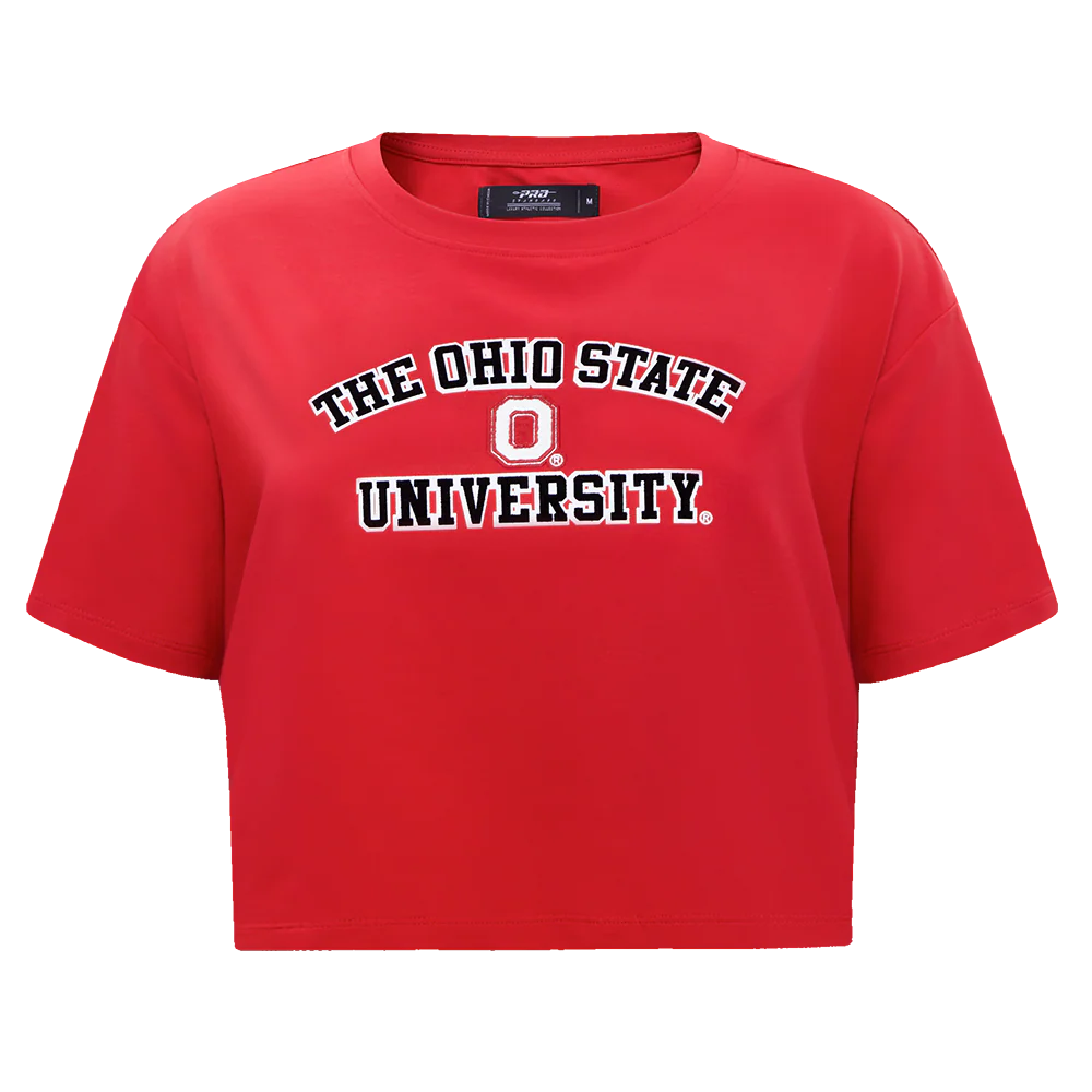 OHIO STATE UNIVERSITY CLASSIC WOMEN'S BOXY TEE (RED) - Image 3