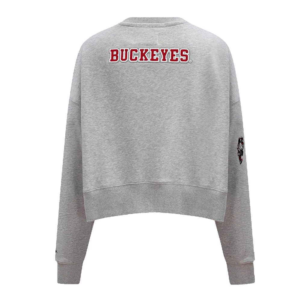 OHIO STATE UNIVERSITY CLASSIC WOMEN'S CREWNECK (HEATHER GREY) - Image 5