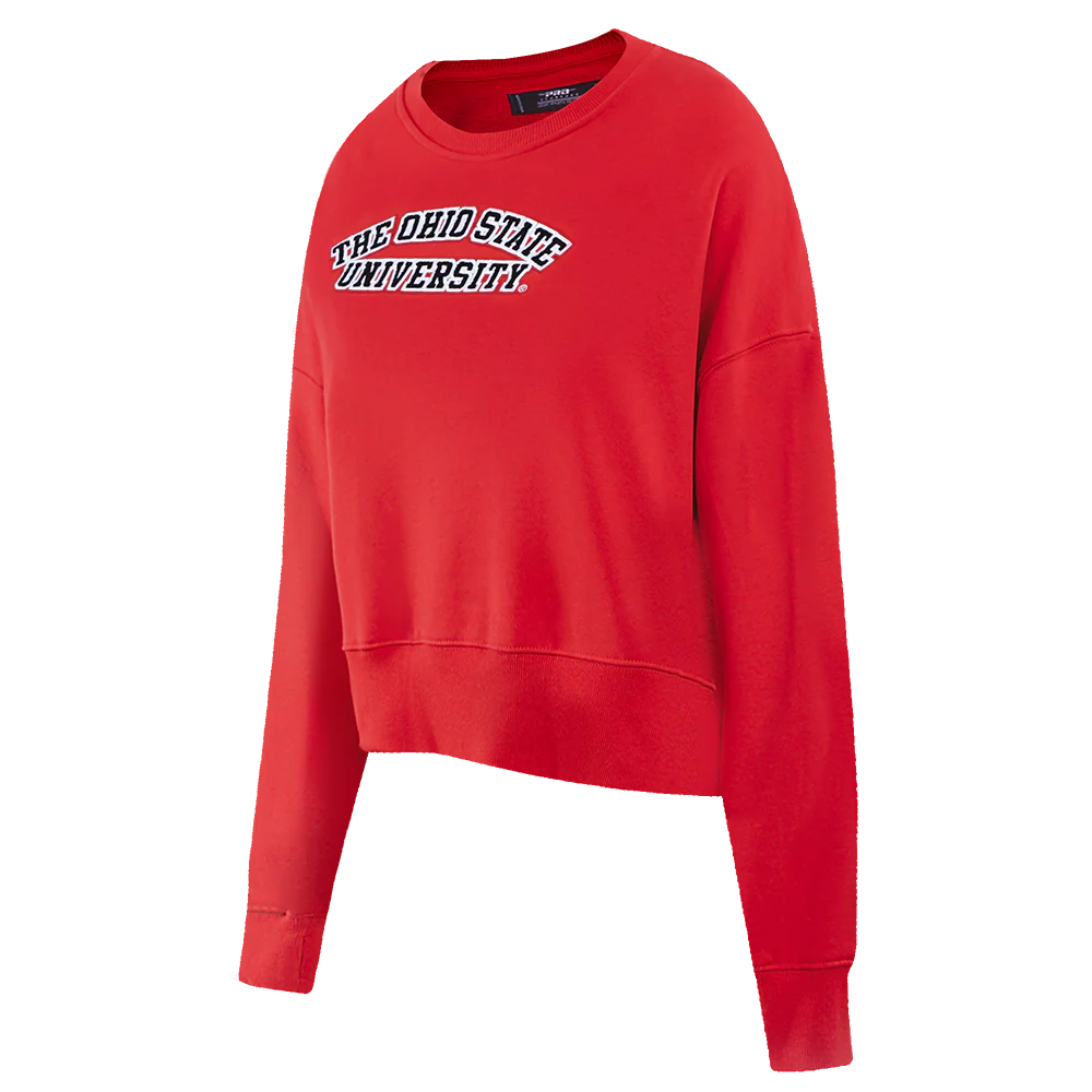 OHIO STATE UNIVERSITY CLASSIC WOMEN'S CREWNECK (RED) - Image 4