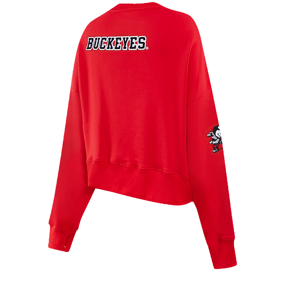 OHIO STATE UNIVERSITY CLASSIC WOMEN'S CREWNECK (RED) - Image 5