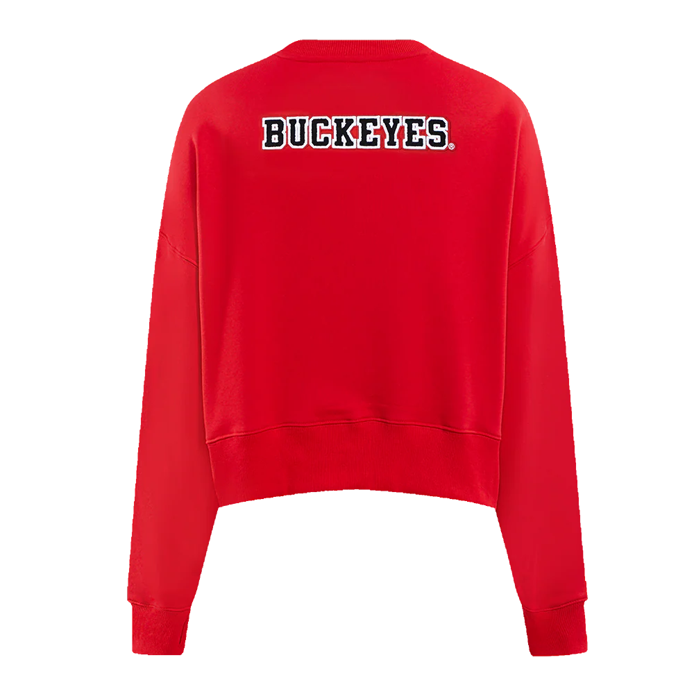OHIO STATE UNIVERSITY CLASSIC WOMEN'S CREWNECK (RED) - Image 6