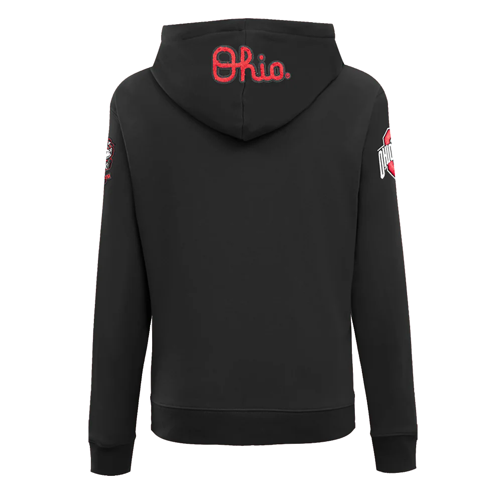 OHIO STATE UNIVERSITY CLASSIC WOMEN'S PULLOVER HOODIE (BLACK) - Image 3