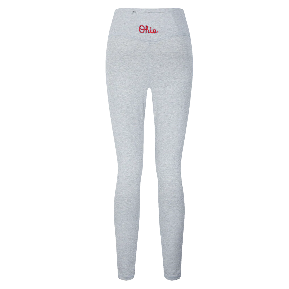 OHIO STATE UNIVERSITY CLASSIC WOMEN'S HIGH WAIST JERSEY LEGGING (HEATHER GREY) - Image 3