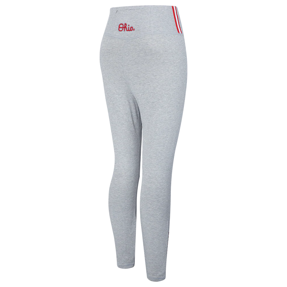 OHIO STATE UNIVERSITY CLASSIC WOMEN'S HIGH WAIST JERSEY LEGGING (HEATHER GREY) - Image 4