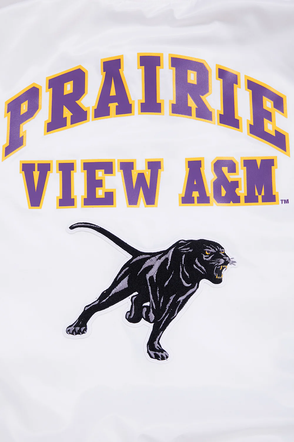 PRAIRIE VIEW A&M UNIVERSITY CLASSIC SATIN JACKET (WHITE) - Image 5