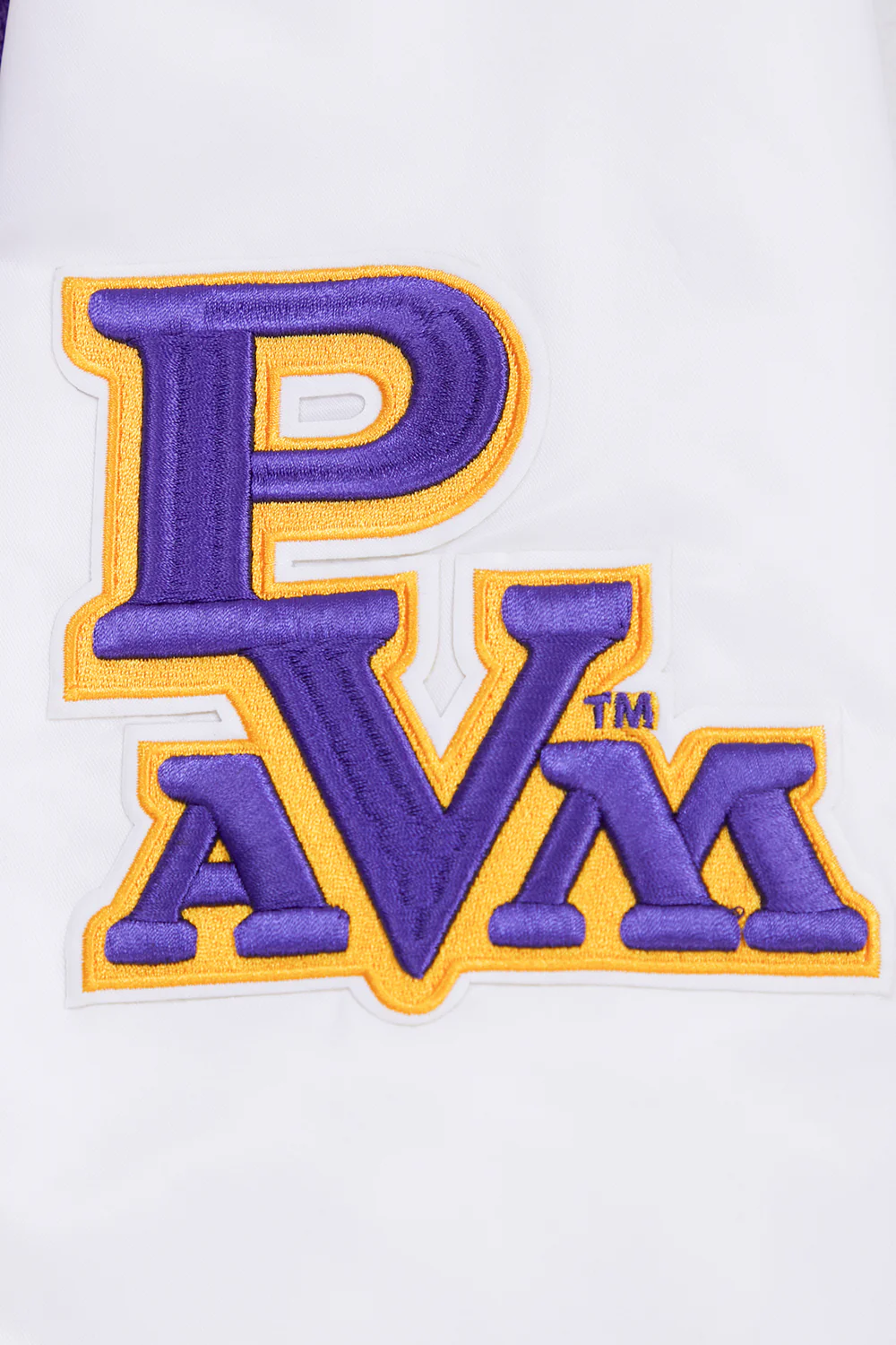 PRAIRIE VIEW A&M UNIVERSITY CLASSIC SATIN JACKET (WHITE) - Image 9