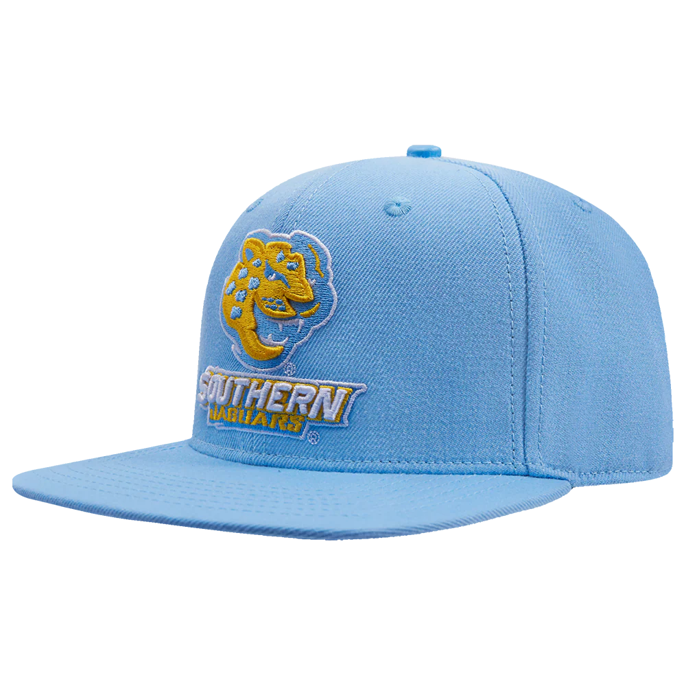 SOUTHERN UNIVERSITY CLASSIC UNISEX PRIMARY LOGO WOOL SNAPBACK HAT (UNIVERSITY BLUE) - Image 3