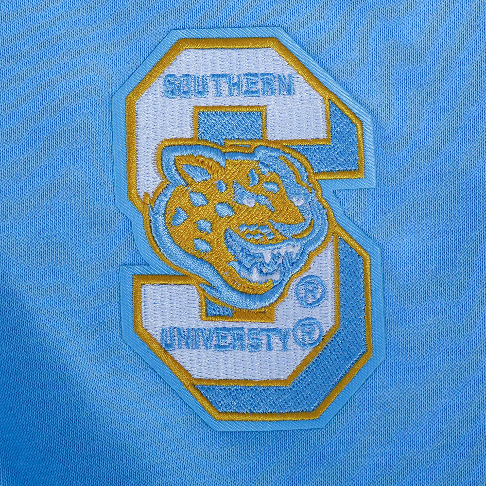 SOUTHERN UNIVERSITY CLASSIC WOMEN'S RIB FLEECE CREWNECK (UNIVERSITY BLUE) - Image 7