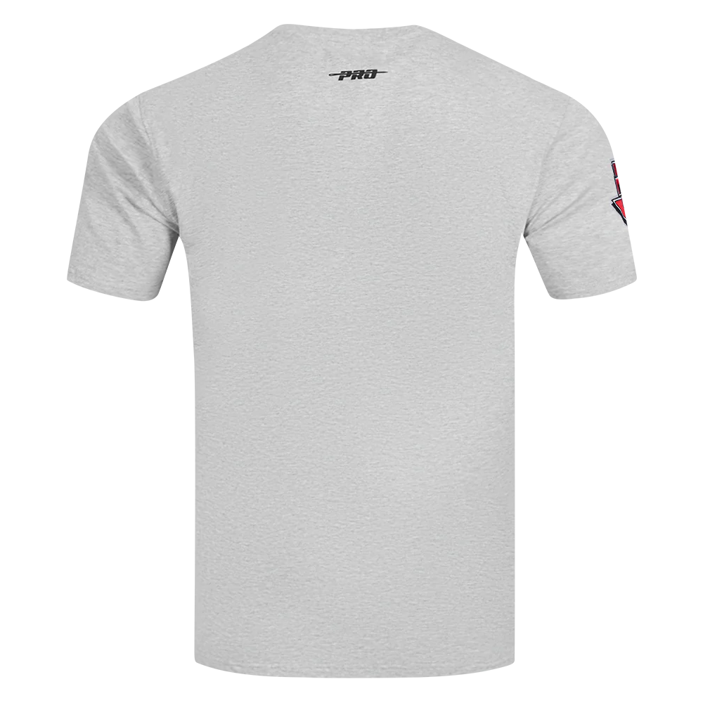 TEXAS TECH UNIVERSITY CLASSIC STACKED LOGO SINGLE JERSEY TEE (HEATHER GREY) - Image 3