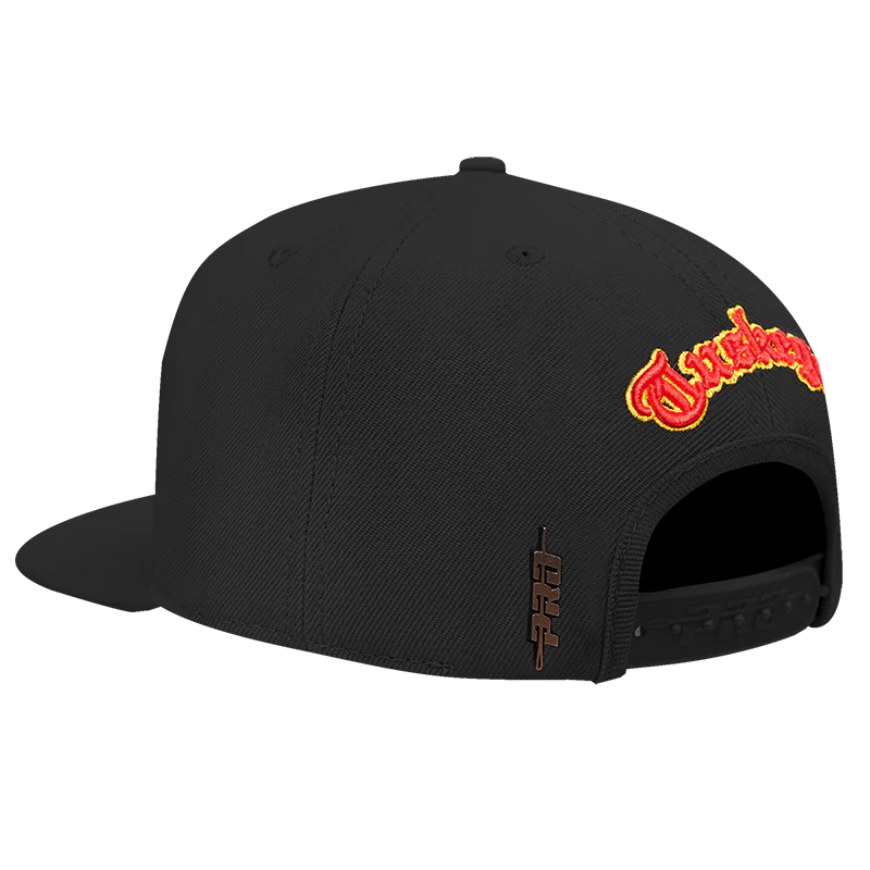 TUSKEGEE UNIVERSITY CLASSIC UNISEX PRIMARY LOGO WOOL SNAPBACK HAT (BLACK) - Image 3