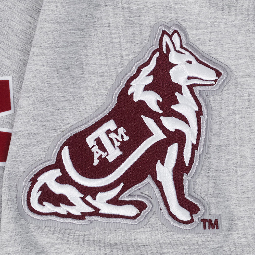TEXAS A&M UNIVERSITY CLASSIC MEN'S STACKED LOGO TEE (HEATHER GREY) - Image 5