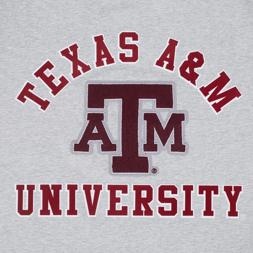 TEXAS A&M UNIVERSITY CLASSIC MEN'S STACKED LOGO TEE (HEATHER GREY) - Image 6