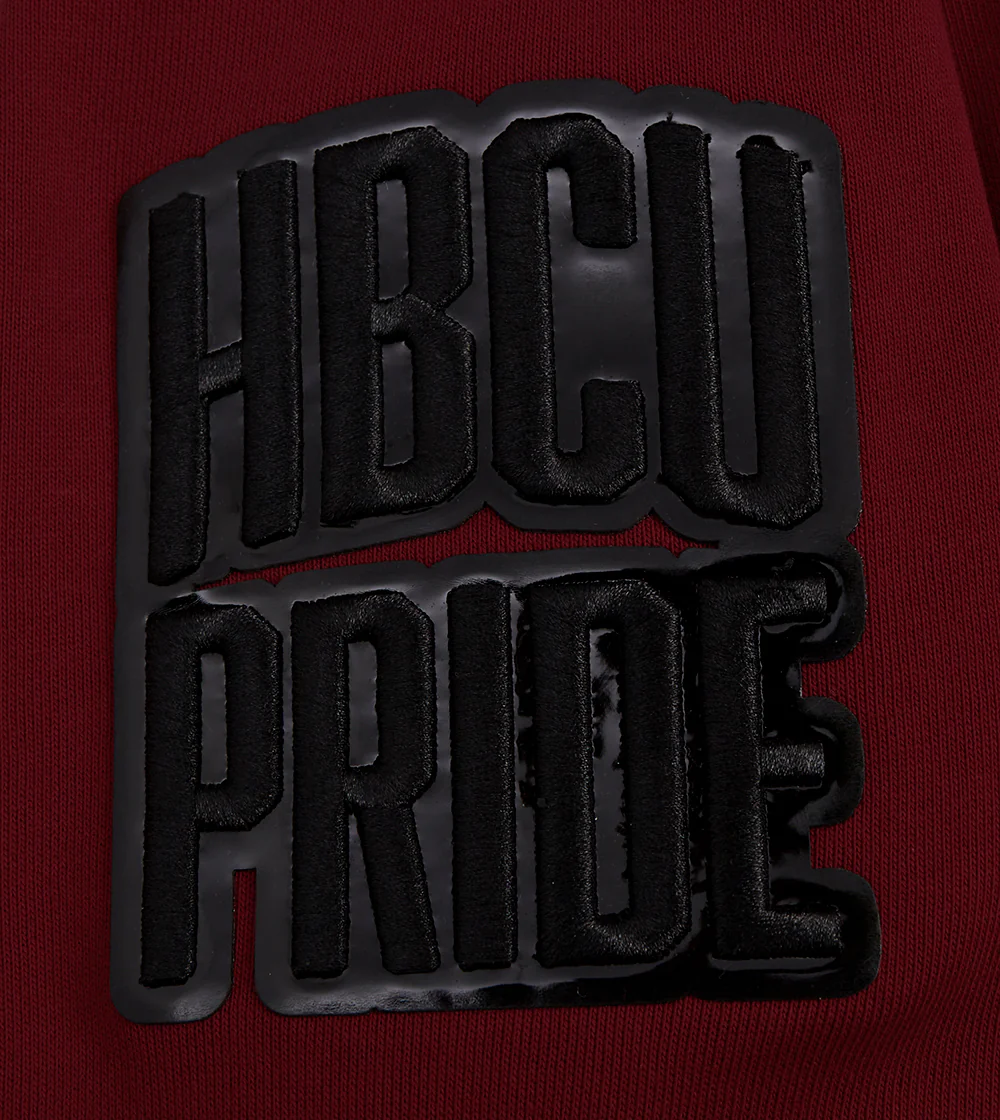 HBCU X NBA ALL STAR 2024 VIRGINIA UNION UNIVERSITY MEN'S RIB FLEECE PULLOVER HOODIE (CARDINAL RED) - Image 6