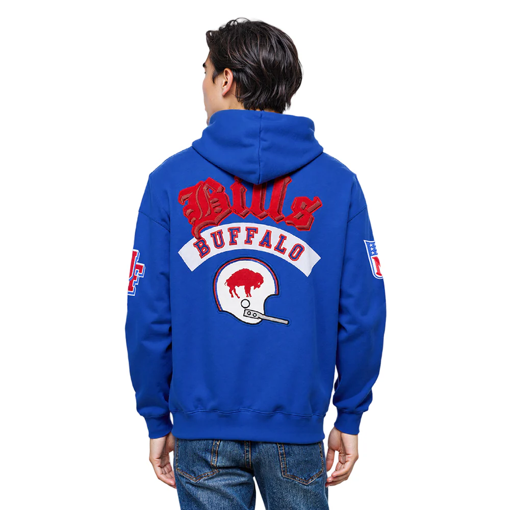 NFL BUFFALO BILLS BEST OF MEN'S DROP SHOULDER FLC PO HOODIE (ROYAL BLUE) - Image 10