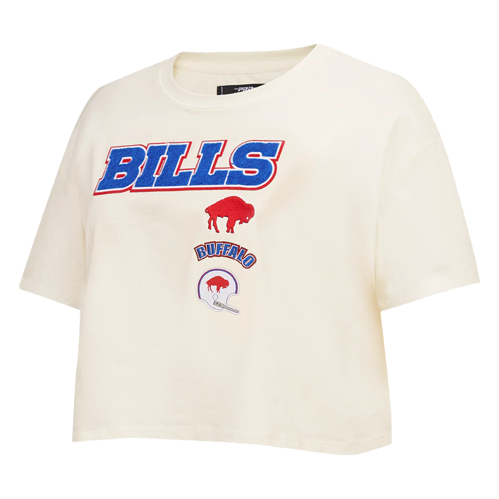 NFL BUFFALO BILLS RETRO CLASSIC WOMEN'S BOXY TEE (EGGSHELL) - Image 2