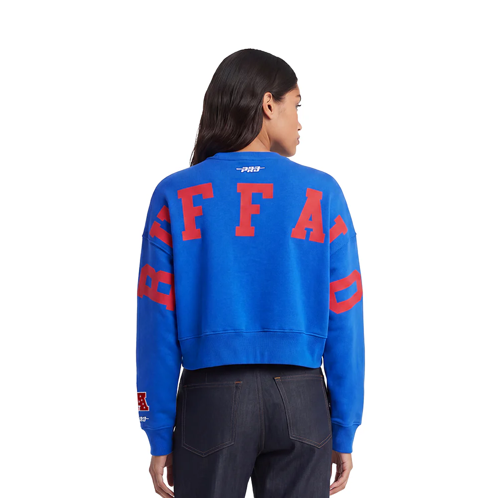 NFL BUFFALO BILLS WINGSPAN WOMEN'S FLC CREWNECK (ROYAL BLUE)