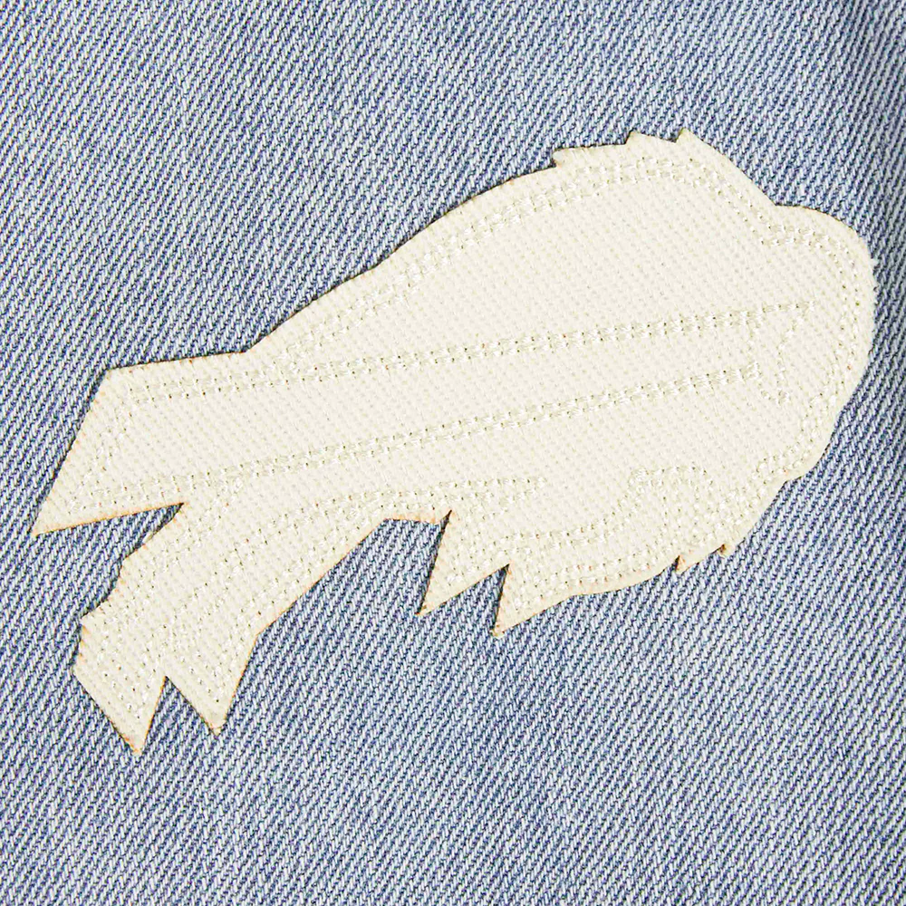 NFL BUFFALO BILLS VARSITY BLUES WOMEN'S DENIM VARSITY JACKET (DENIM/LINEN) - Image 5