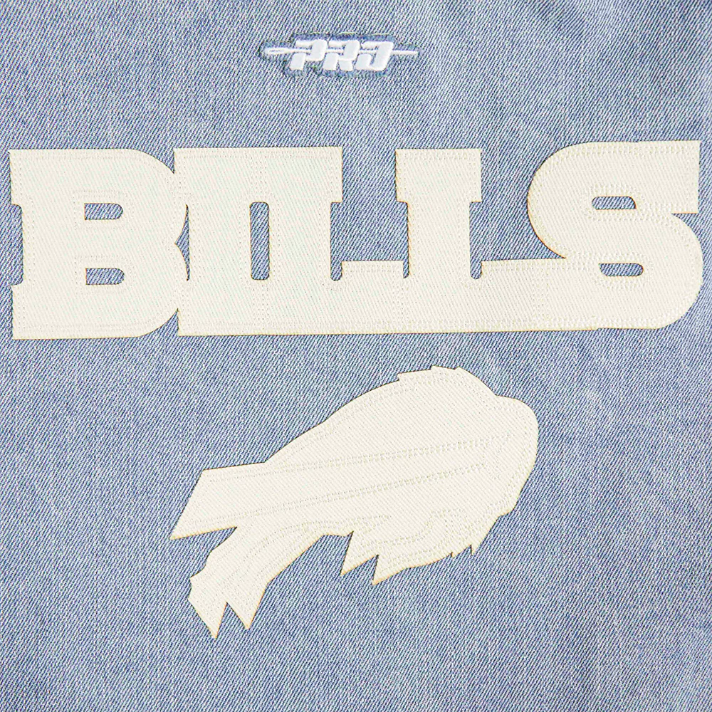 NFL BUFFALO BILLS VARSITY BLUES WOMEN'S DENIM VARSITY JACKET (DENIM/LINEN) - Image 7