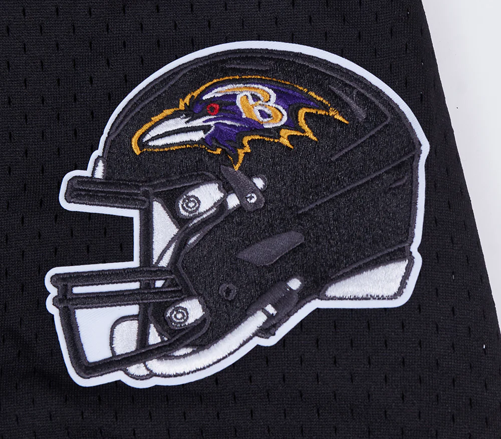 NFL BALTIMORE RAVENS CLASSIC MESH MEN'S BUTTON DOWN SHIRT (BLACK) - Image 7
