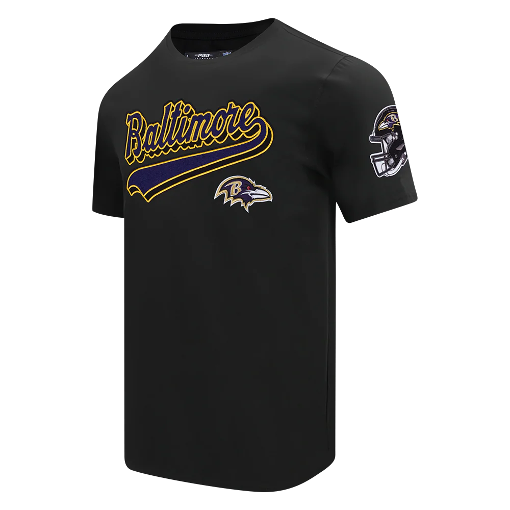 NFL BALTIMORE RAVENS SCRIPT TAIL MEN'S SJ TEE (BLACK) - Image 2