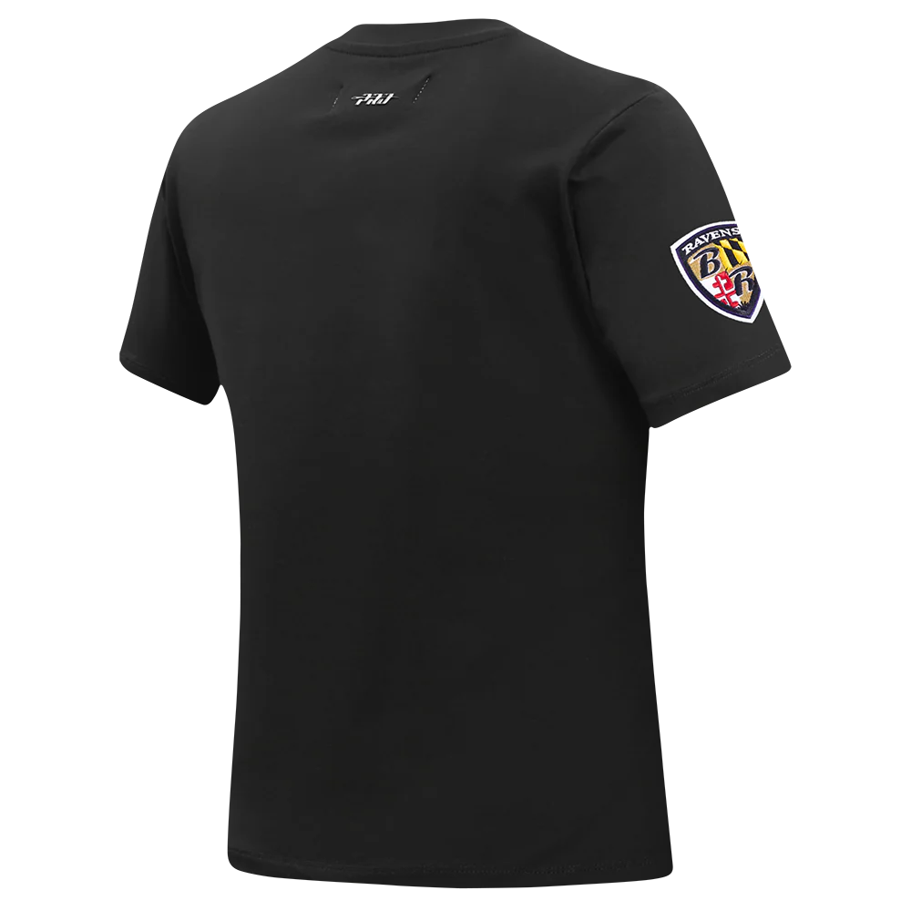 NFL BALTIMORE RAVENS CLASSIC SHORT SLEEVE WOMEN'S SLIM FIT TEE (BLACK) - Image 4