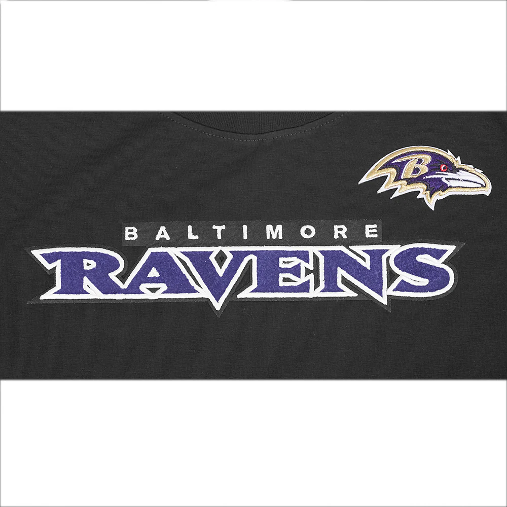 NFL BALTIMORE RAVENS CLASSIC SHORT SLEEVE WOMEN'S SLIM FIT TEE (BLACK) - Image 5