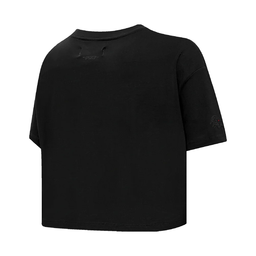 NFL BALTIMORE RAVENS NEUTRAL WOMEN'S BOXY TEE (BLACK) - Image 4