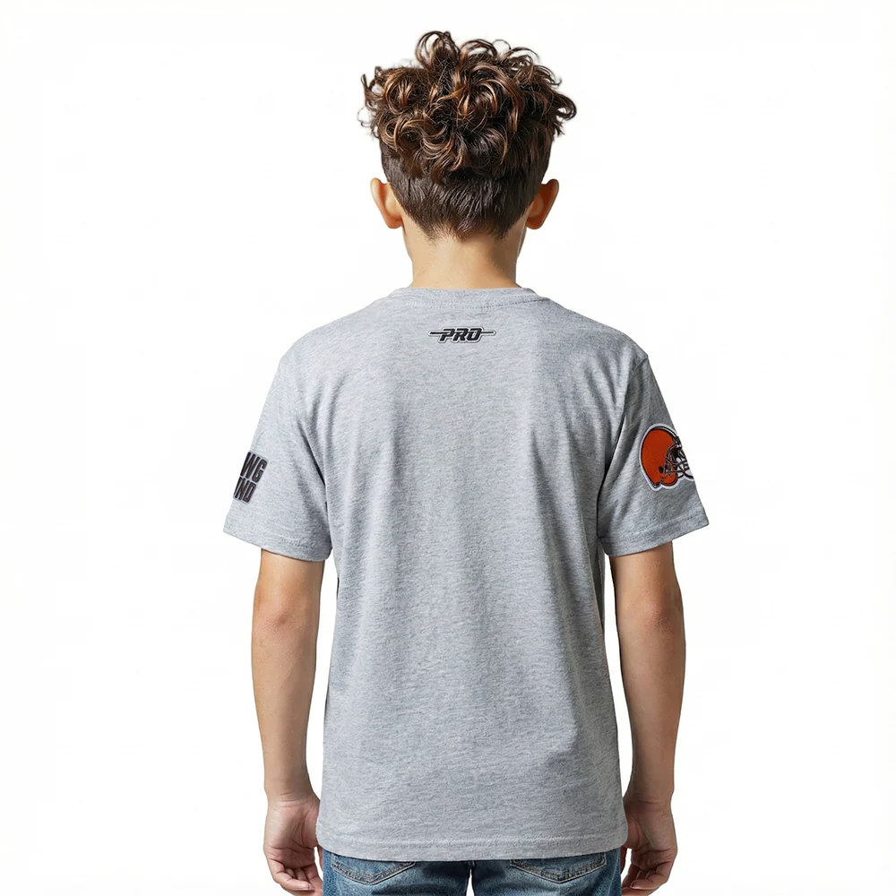 NFL CLEVELAND BROWNS CLASSIC LITTLE BOY'S SS TEE (HEATHER GREY) - Image 7