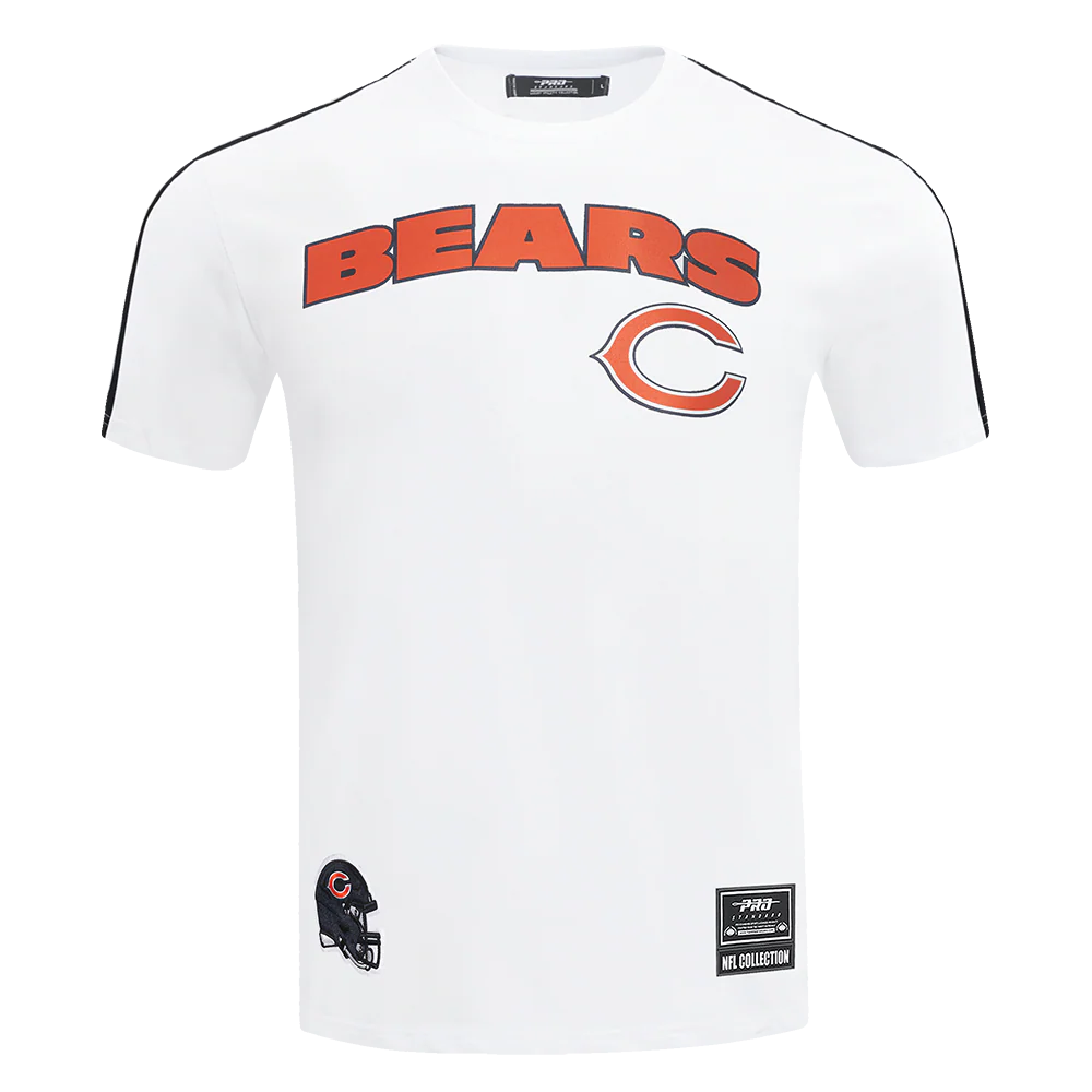 NFL CHICAGO BEARS CLASSIC MEN'S MESH STRIPED TEE (WHITE/MIDNIGHT NAVY)