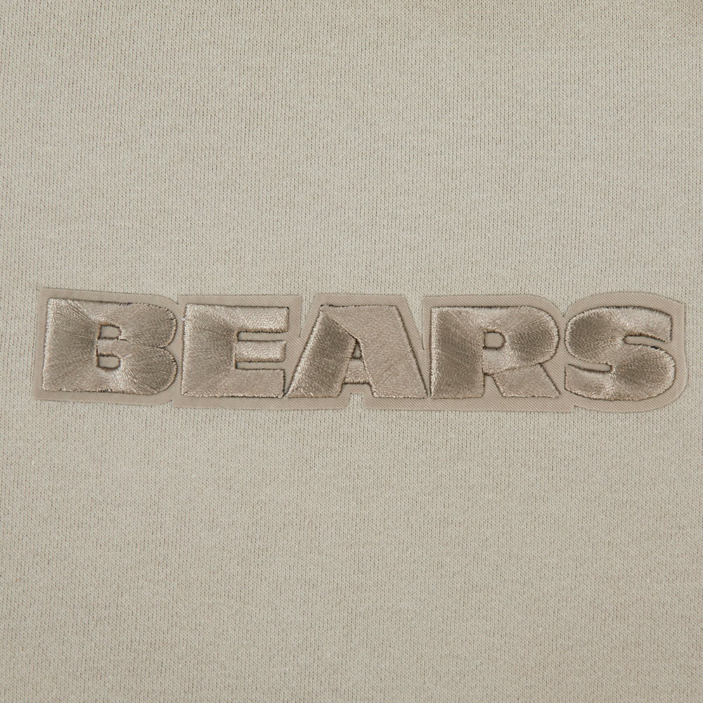 NFL CHICAGO BEARS WINGSPAN MEN'S DROP SHOULDER FLEECE CREWNECK (TAUPE) - Image 8