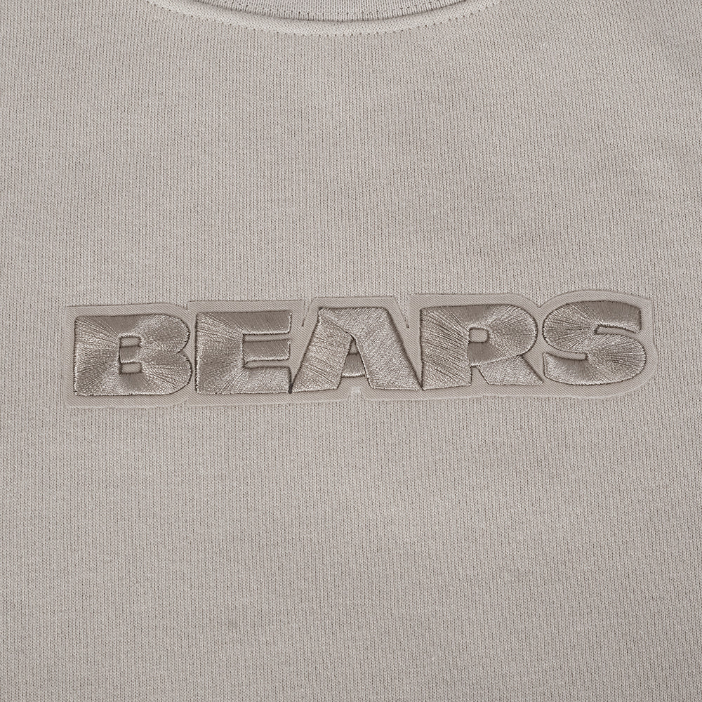 NFL CHICAGO BEARS WINGSPAN MEN'S DROP SHOULDER FLEECE CREWNECK (TAUPE) - Image 9