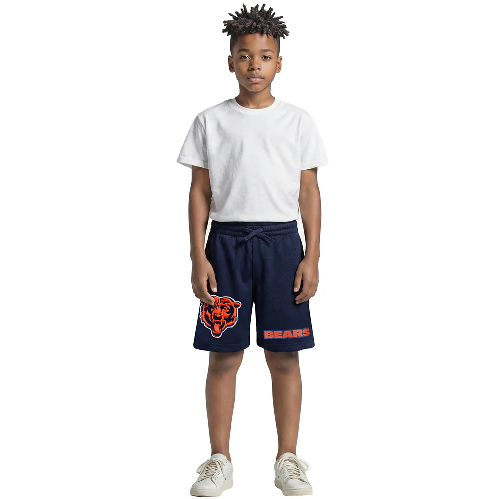 NFL CHICAGO BEARS CLASSIC BIG BOY'S MESH SHORT (MIDNIGHT NAVY)