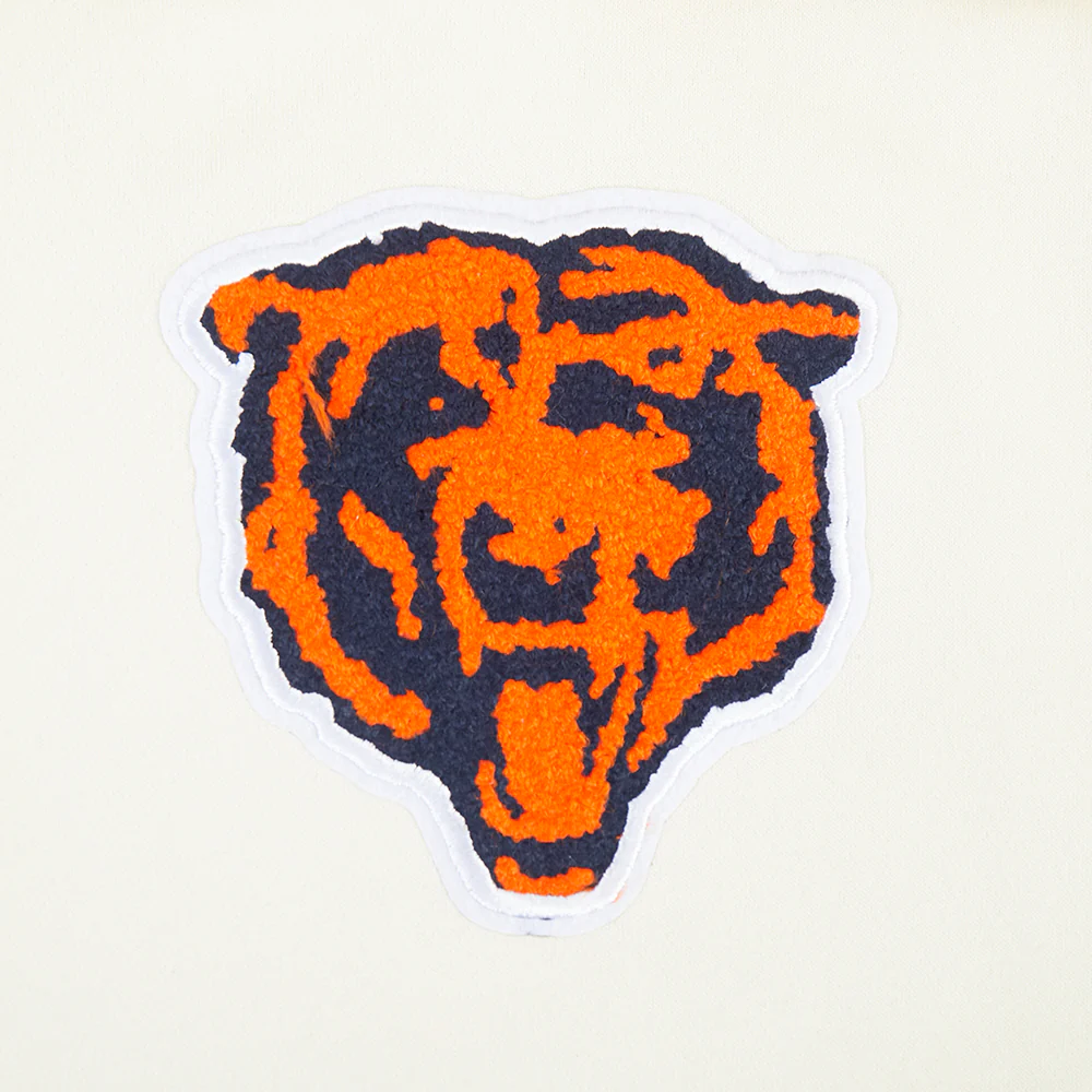 NFL CHICAGO BEARS RETRO CLASSIC BIG BOYS RIB FLEECE PULLOVER HOODIE (EGGSHELL/ MIDNIGHT NAVY) - Image 8