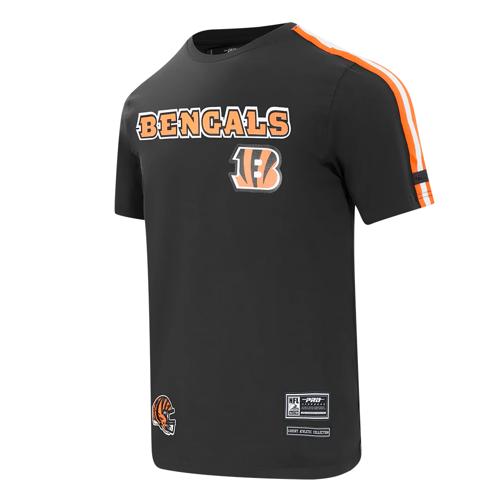 NFL CINCINNATI BENGALS CLASSIC MESH SJ STRIPED TEE (BLACK/ORANGE) - Image 3