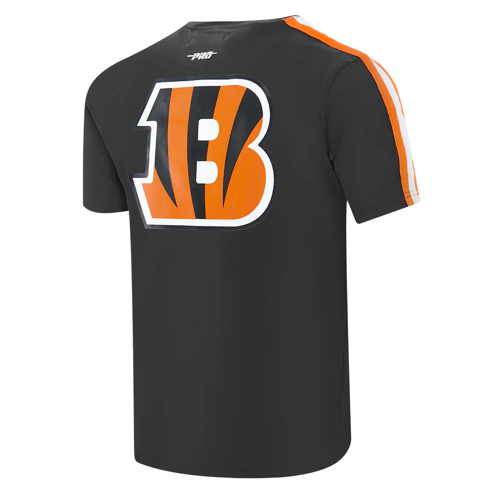 NFL CINCINNATI BENGALS CLASSIC MESH SJ STRIPED TEE (BLACK/ORANGE) - Image 4