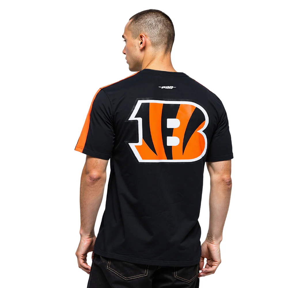 NFL CINCINNATI BENGALS CLASSIC MESH SJ STRIPED TEE (BLACK/ORANGE) - Image 9