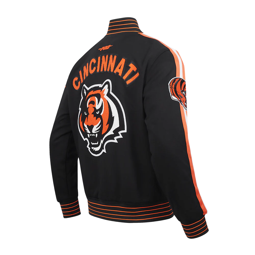 NFL CINCINNATI BENGALS PRO GAME DAY MEN'S DBL KNIT JACKET (BLACK/ORANGE/WHITE) - Image 13