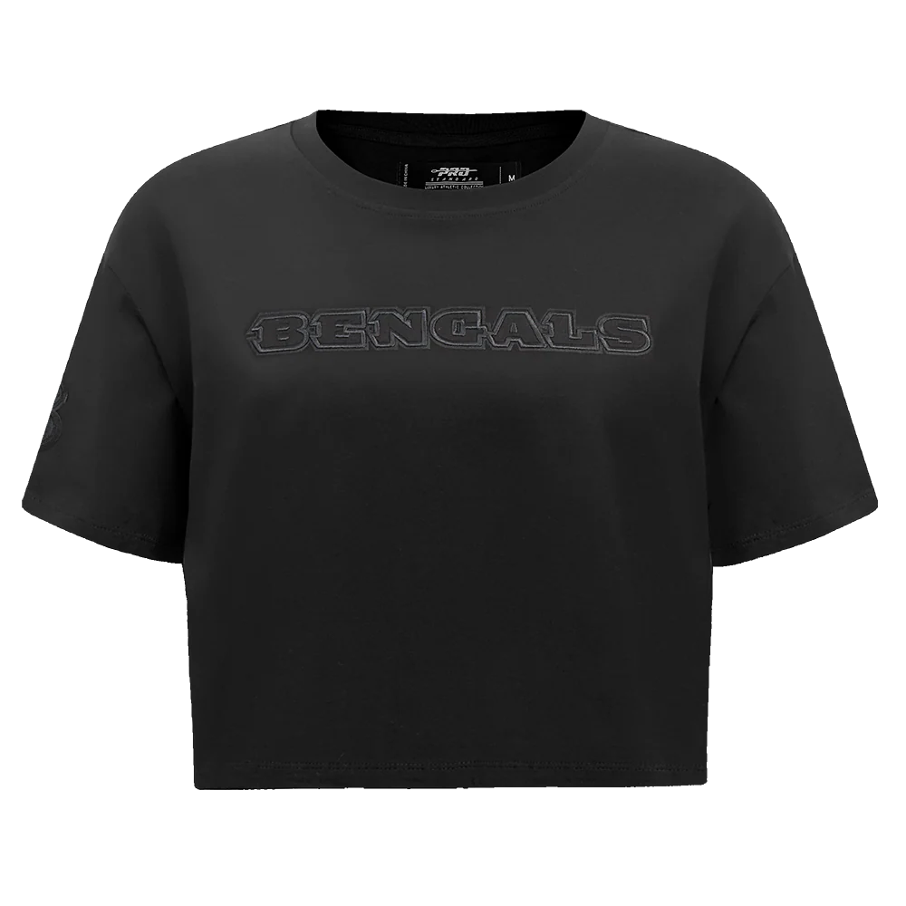 NFL CINCINNATI BENGALS NEUTRAL WOMEN'S BOXY TEE (BLACK)
