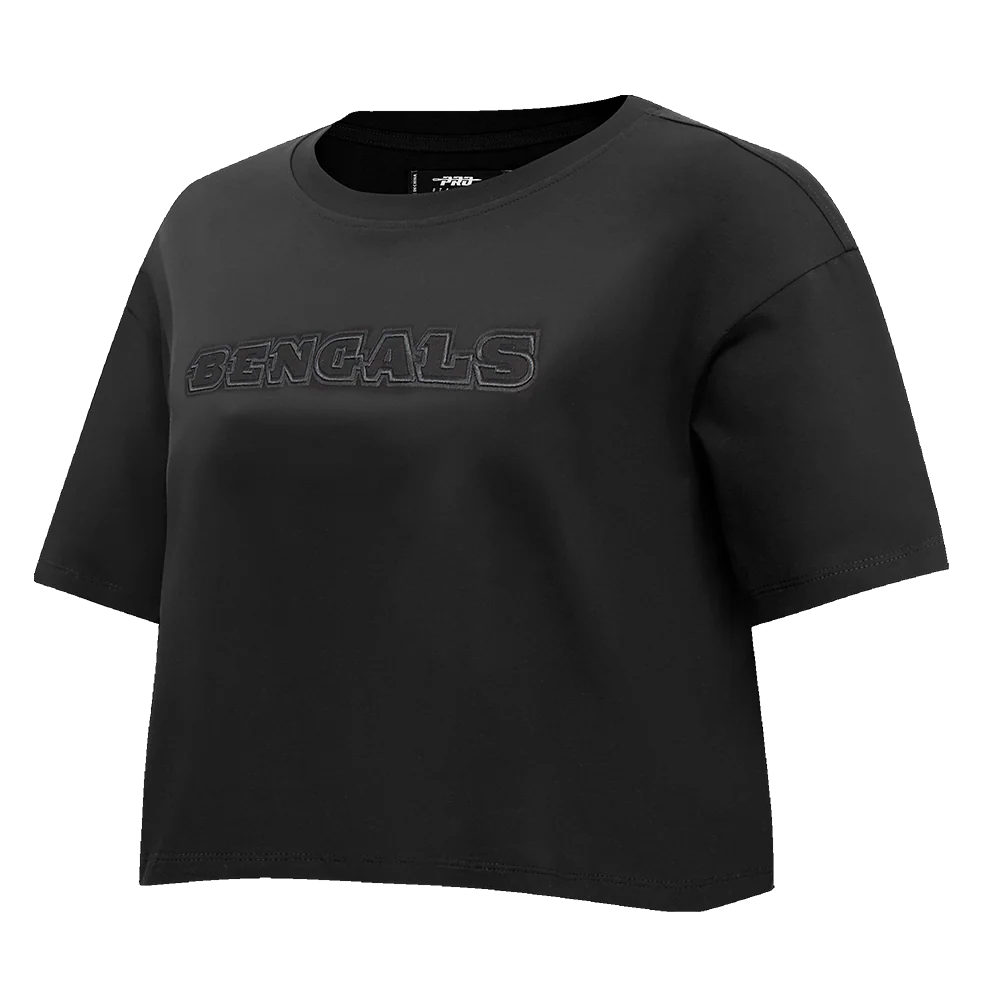 NFL CINCINNATI BENGALS NEUTRAL WOMEN'S BOXY TEE (BLACK) - Image 2
