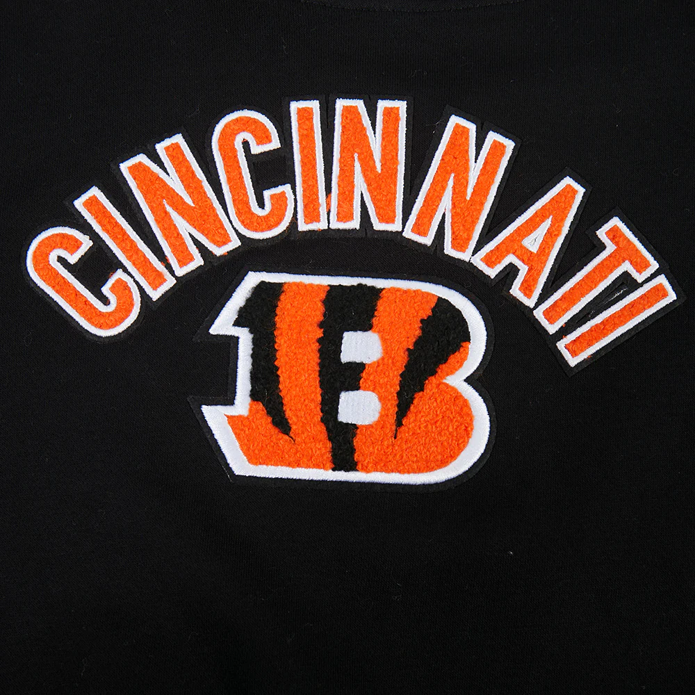 NFL CINCINNATI BENGALS CLASSIC BIG GIRL'S FLC CREWNECK (BLACK) - Image 5
