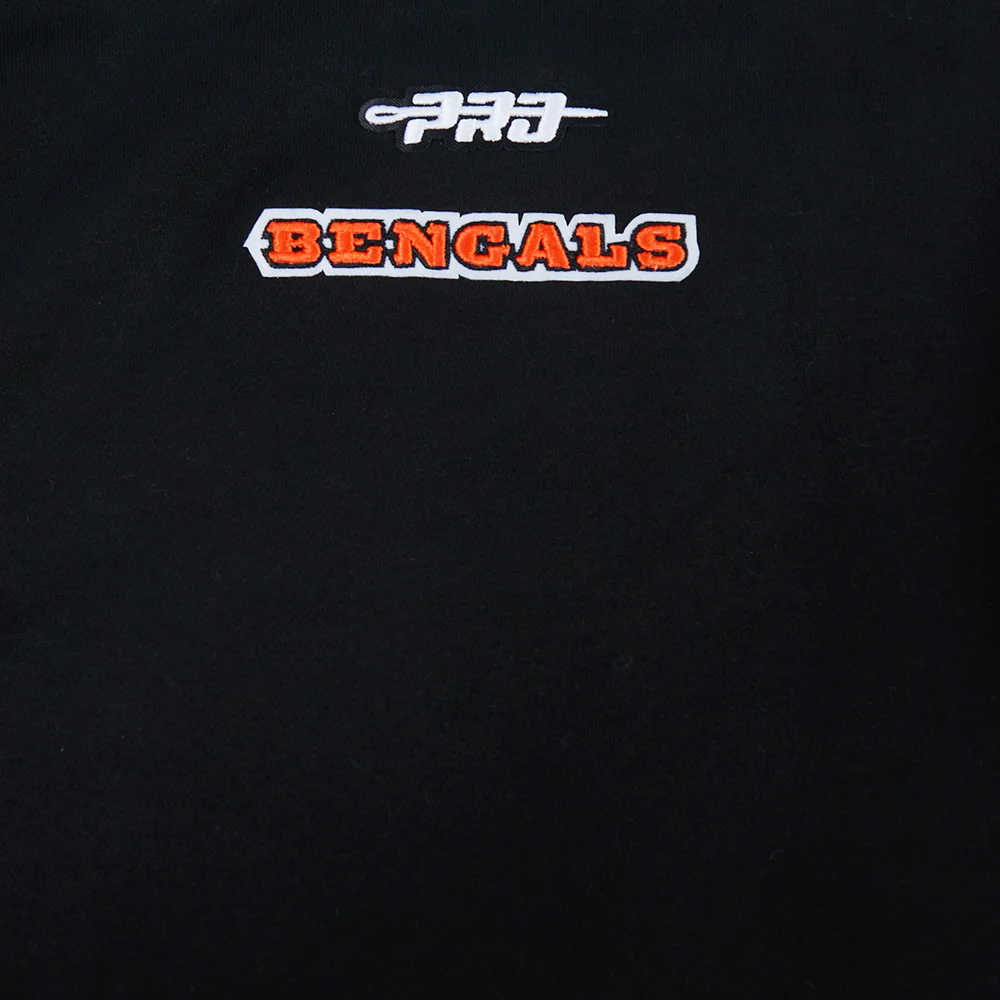 NFL CINCINNATI BENGALS CLASSIC BIG GIRL'S FLC CREWNECK (BLACK) - Image 7