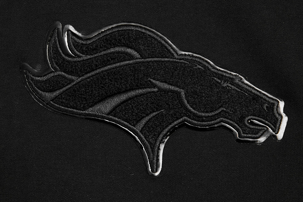 NFL DENVER BRONCOS TRIPLE BLACK MEN'S DK FZ HOODIE (TRIPLE BLACK) - Image 7