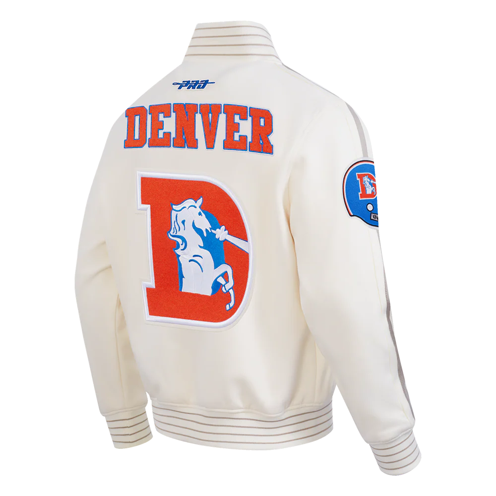 NFL DENVER BRONCOS PRO GAME DAY RETRO JACKET (EGGSHELL/TAUPE/EGGSHELL) - Image 6
